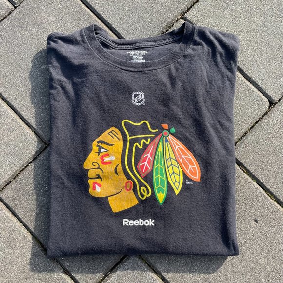 Reebok Chicago Blackhawks NHL T-Shirt - Black size XL - Picture 1 of 8